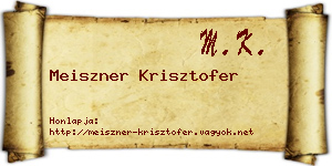 Meiszner Krisztofer névjegykártya